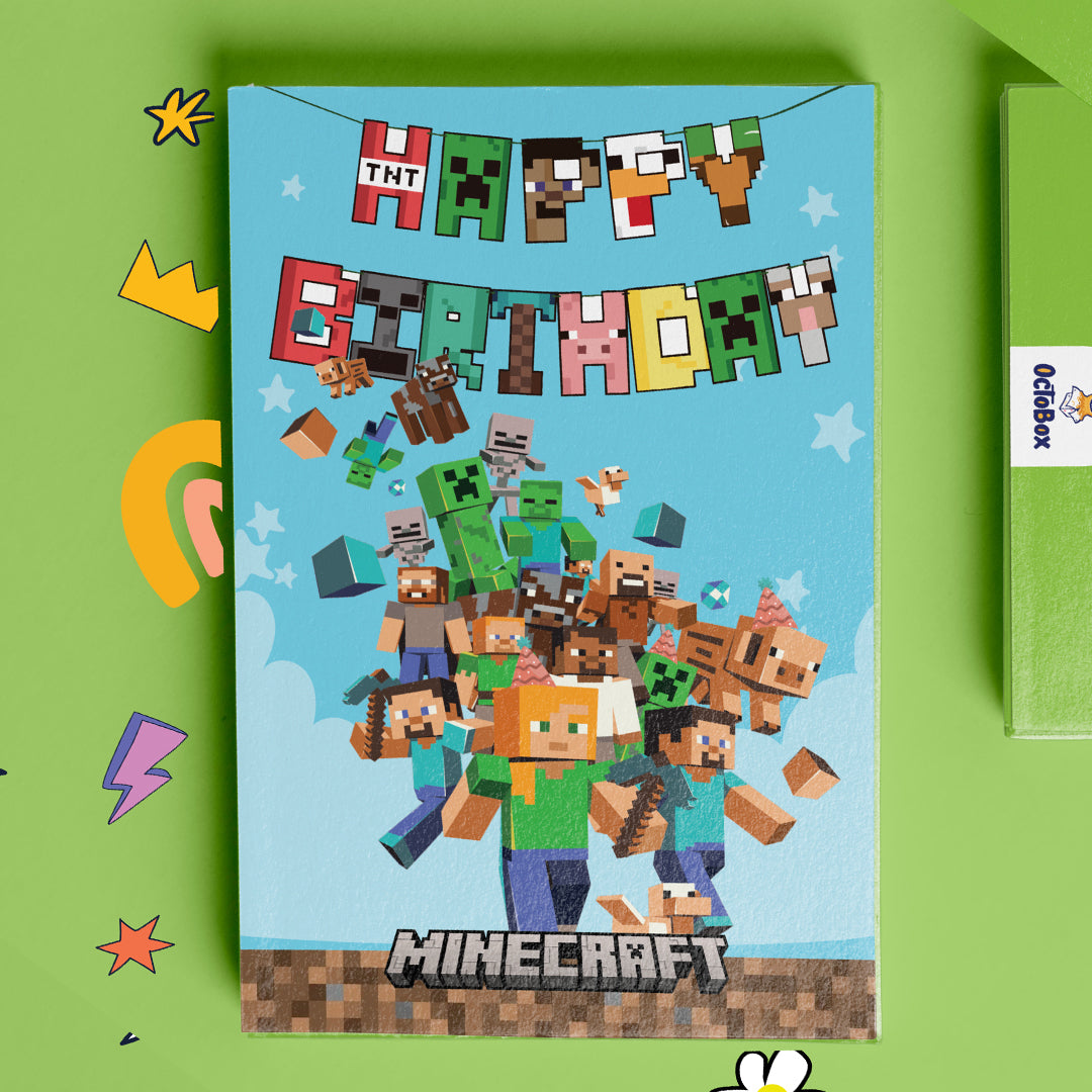 Minecraft Birthday Card