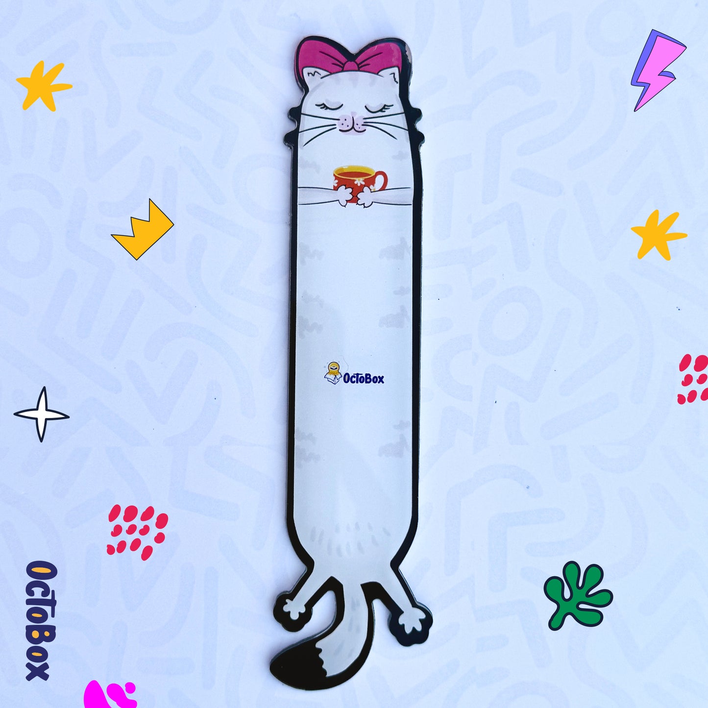 Acrylic Female Cat with Mug