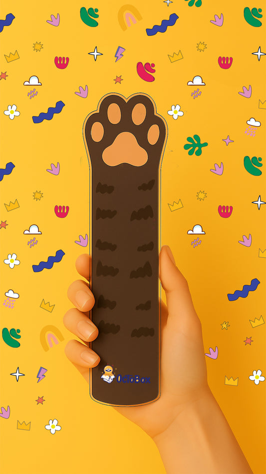 Cat Paw Acrylic Bookmark - Black
