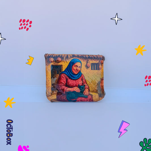 Egyptian Woman Petting Cat