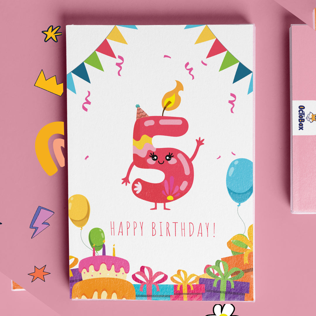 Five Years Female Happy Birthday