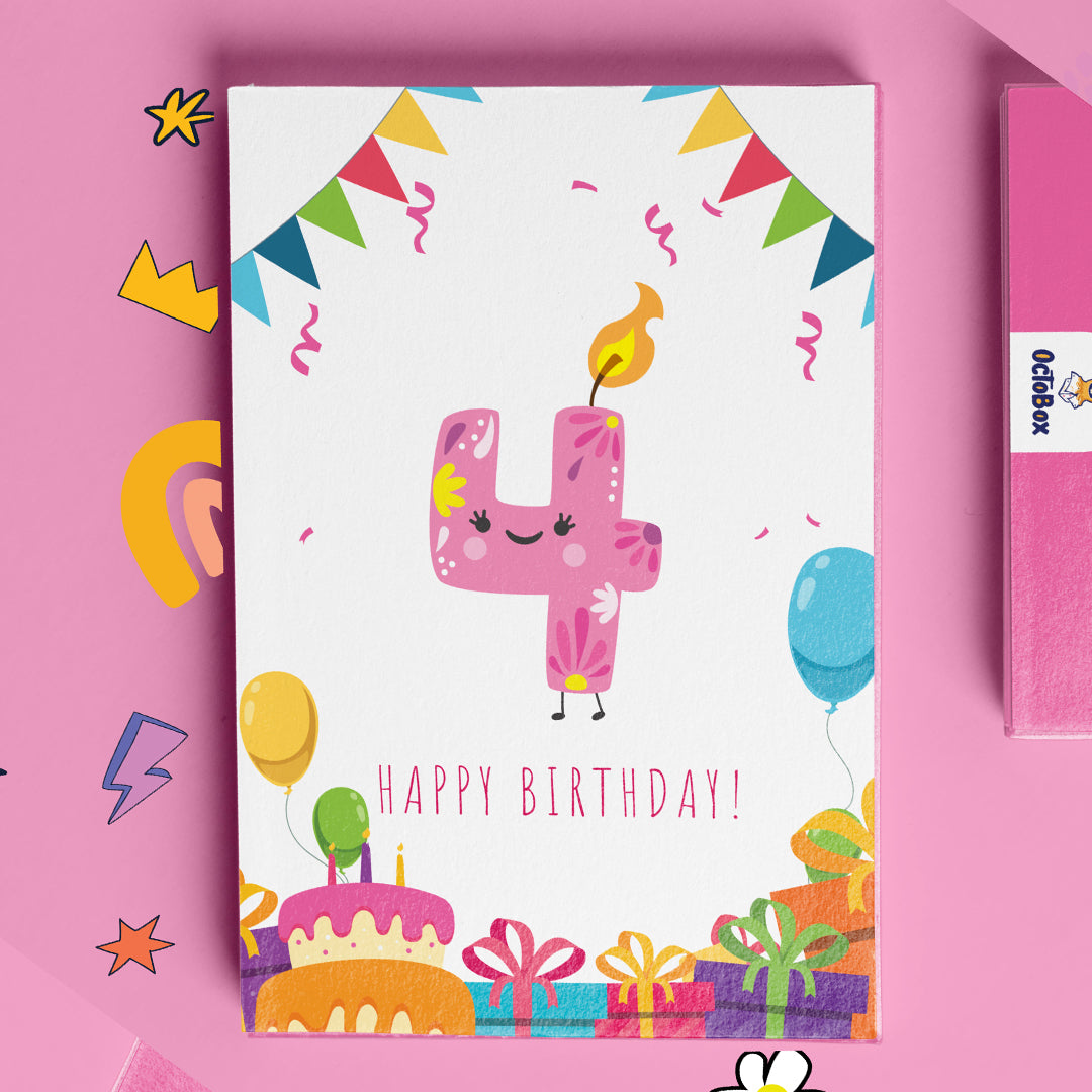 Four Years Female Happy Birthday