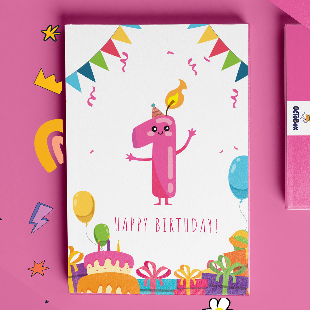 One Year Female Happy Birthday