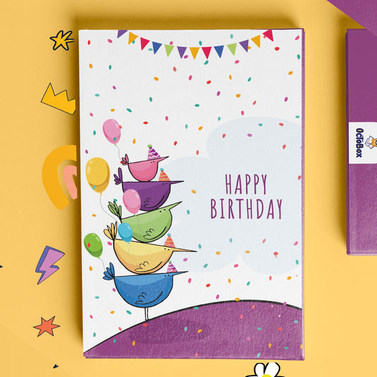 Stacked Bird Happy Birthday