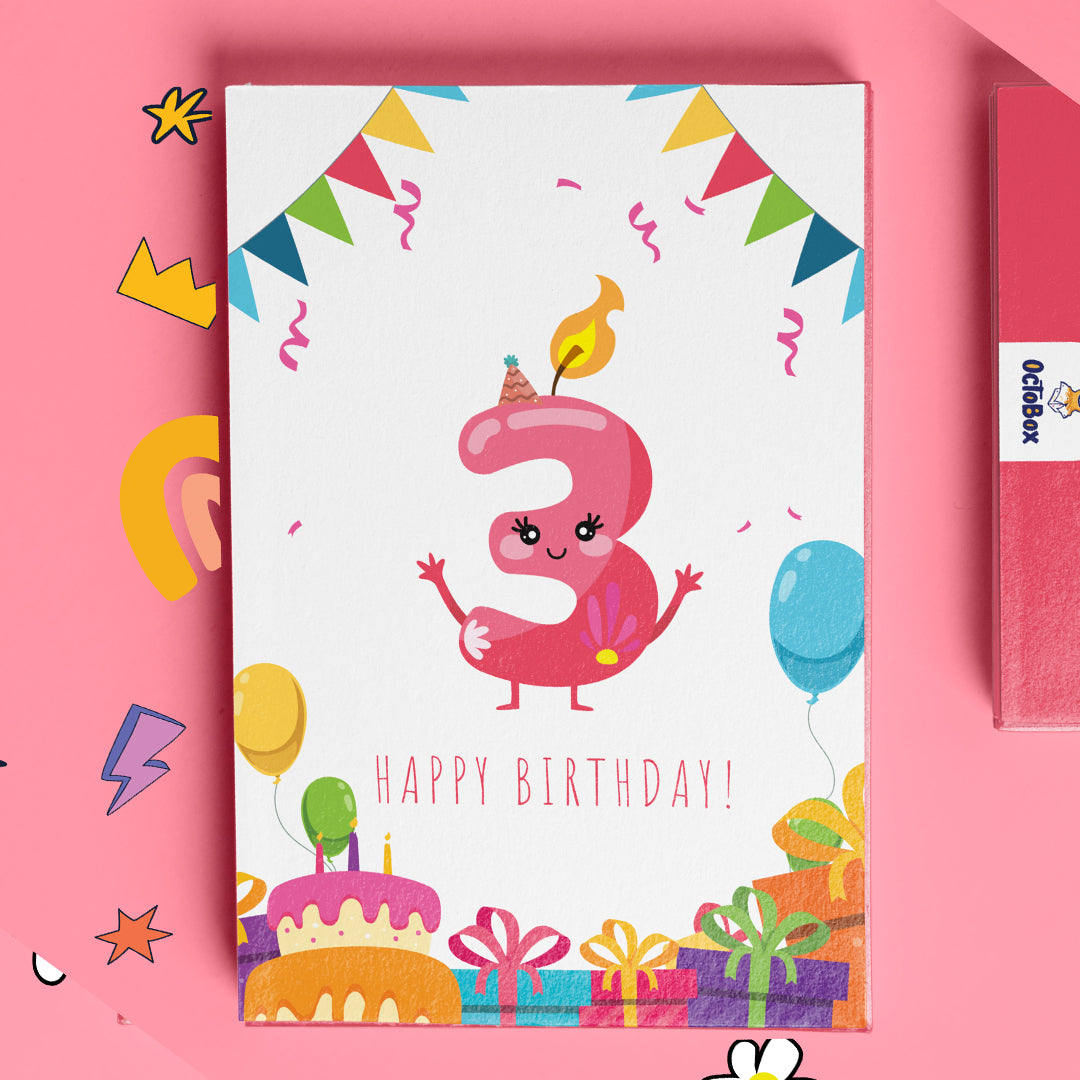 Three Years Female Happy Birthday