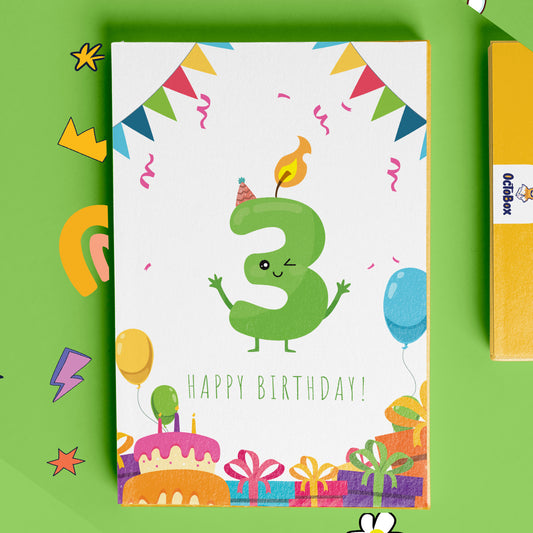 Three Years Male Happy Birthday